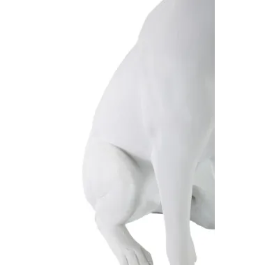 CANE C/CORONA BIANCO 20x12,5x33 cm